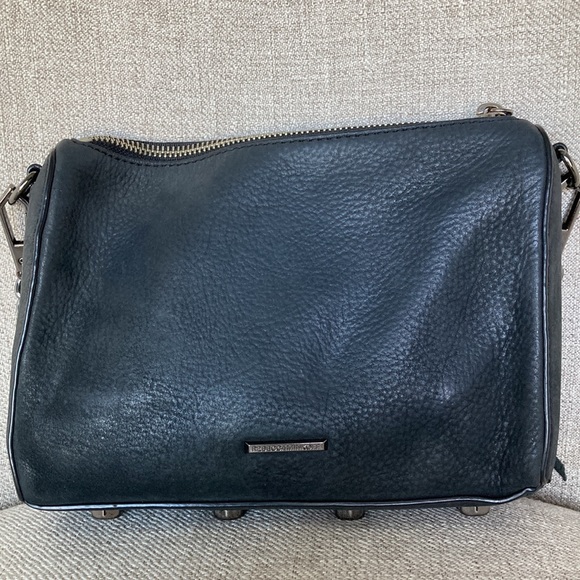 Rebecca Minkoff Black Leather Chain-Link Crossbody Bag - Picture 4 of 12